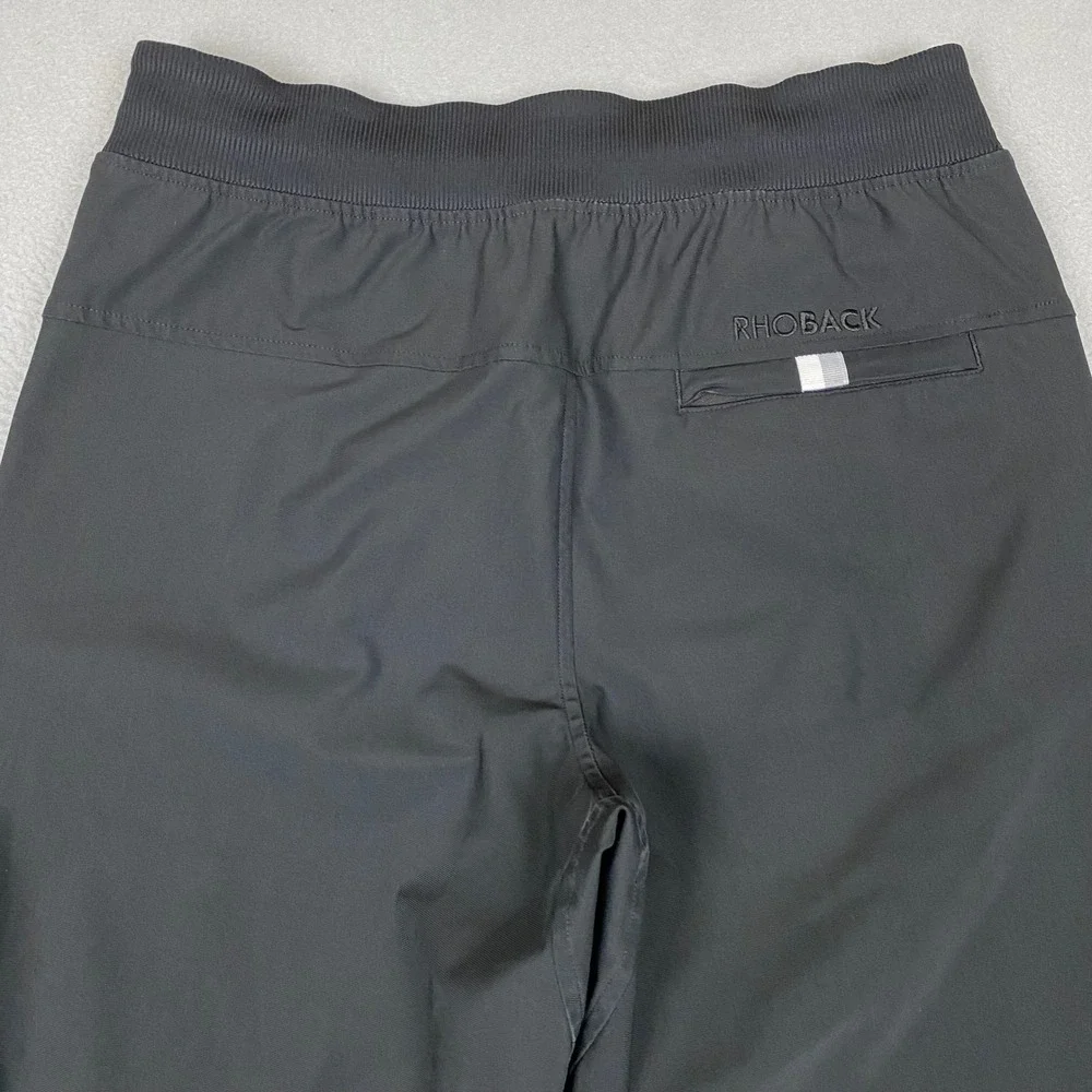 Rhoback Delta Performance Stretch Active Jogger Pants Mens Small Black